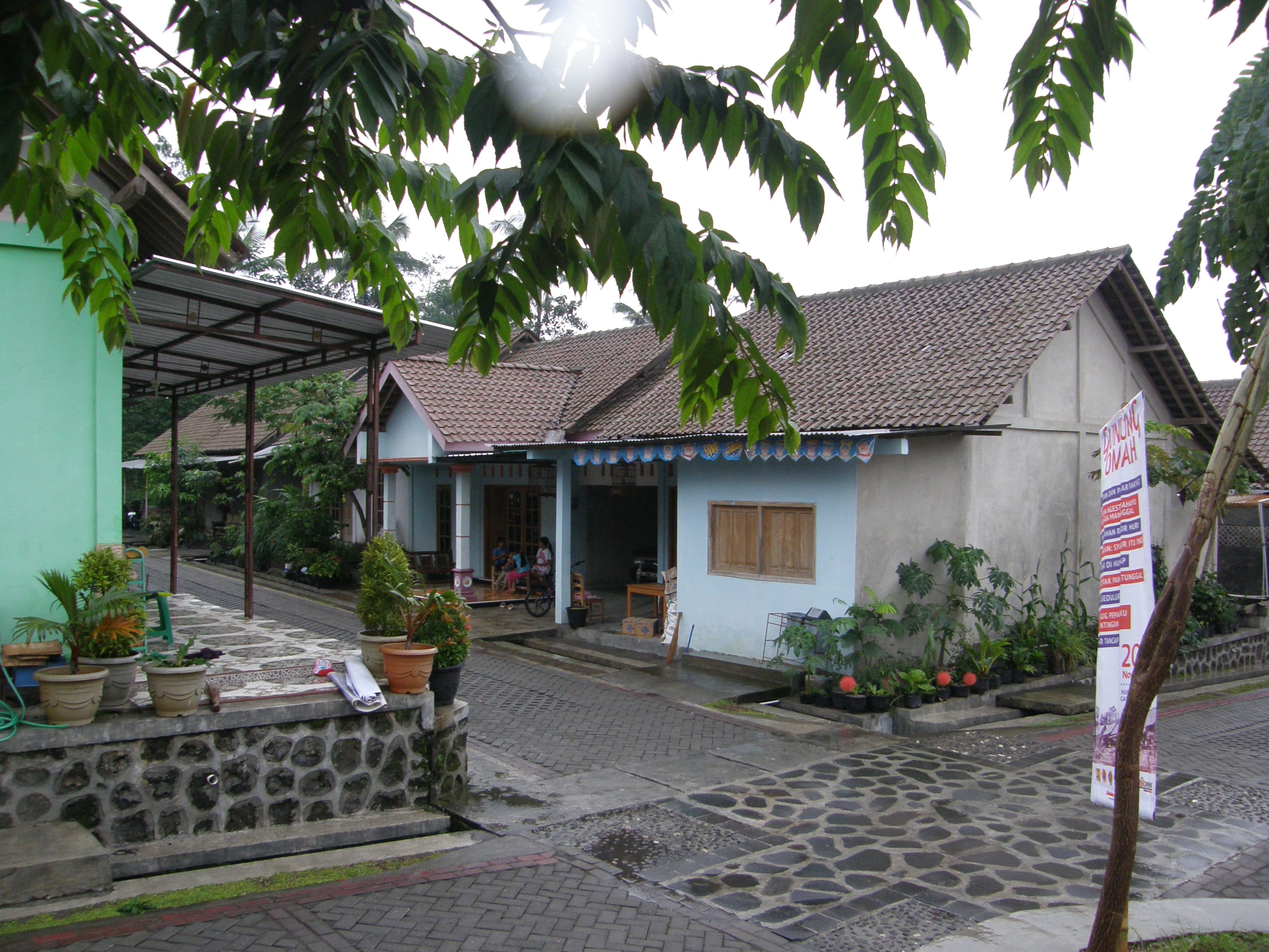 New village built to house relocated village following the 2010 eruption of Merapi